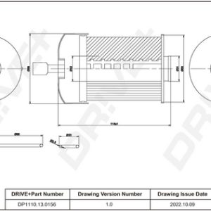 Filtru combustibil DACIA DOKKER Autoutilitara/limuzina spatioasa 1.5 dCi 75 / Blue dCi 75 (FEJW, FEAH) diesel 75 cai DRIVE DP1110.13.0156